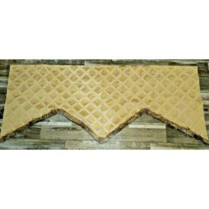 Dillards Noble Excellence Curtain Valance Gold Fringe Pointed Victorian 24 x 55